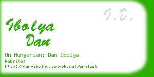 ibolya dan business card